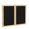Ghent Enclosed Bulletin Board, 2 Door, Fabric, Oak Frame, 3 ft H x 4 ft W, Black PW23648F-95 - alternate 1